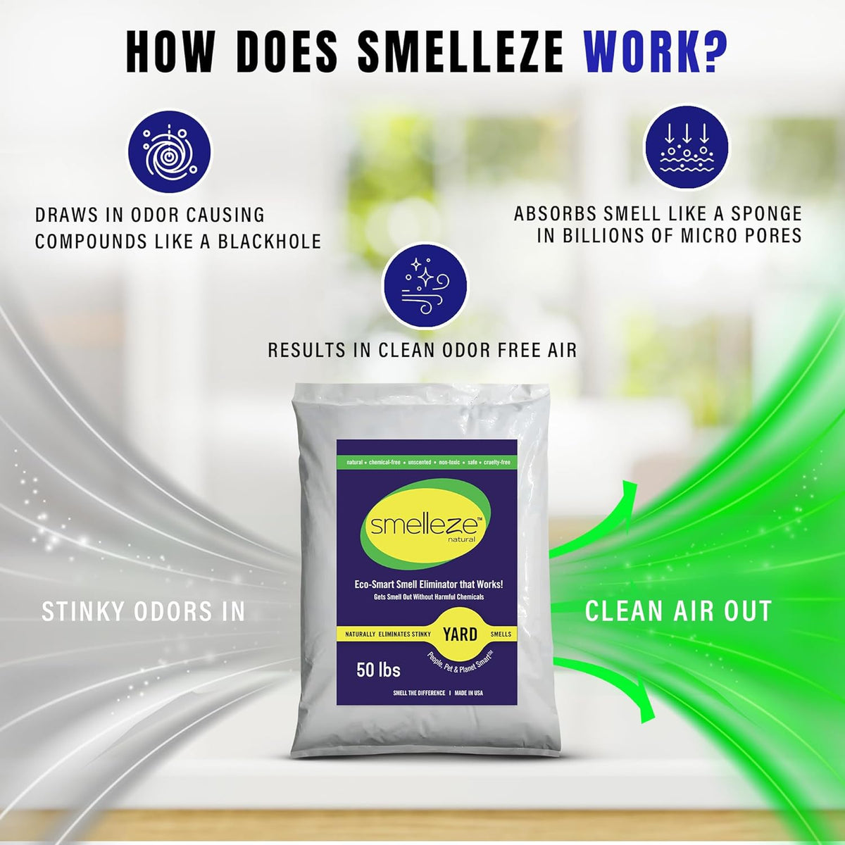 Smelleze® Natural Yard Smell Removal Deodorizer Granules