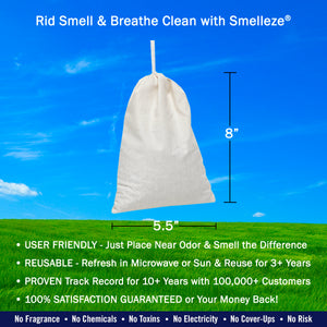 Smelleze® Reusable Hospital & Medical Smell Deodorizer Pouch