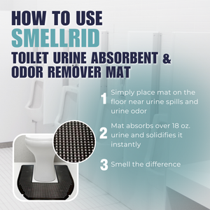 Smellrid Toilet Urine Absorbent & Odor Removal Mat - Set of 6 Mats