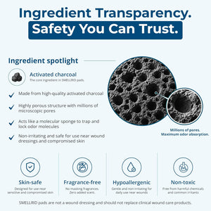 Smellrid Activated Charcoal Odor Absorber Pads