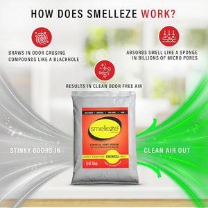 Smelleze® Natural Chemical Odor Remover Granules & Powder