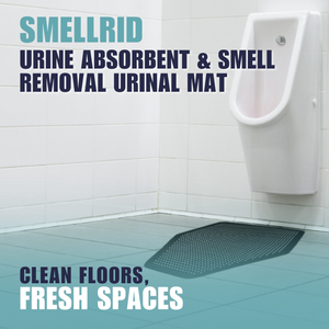Smellrid Urinal Urine Absorbent & Odor Removal Mat - Set of 6 Mats