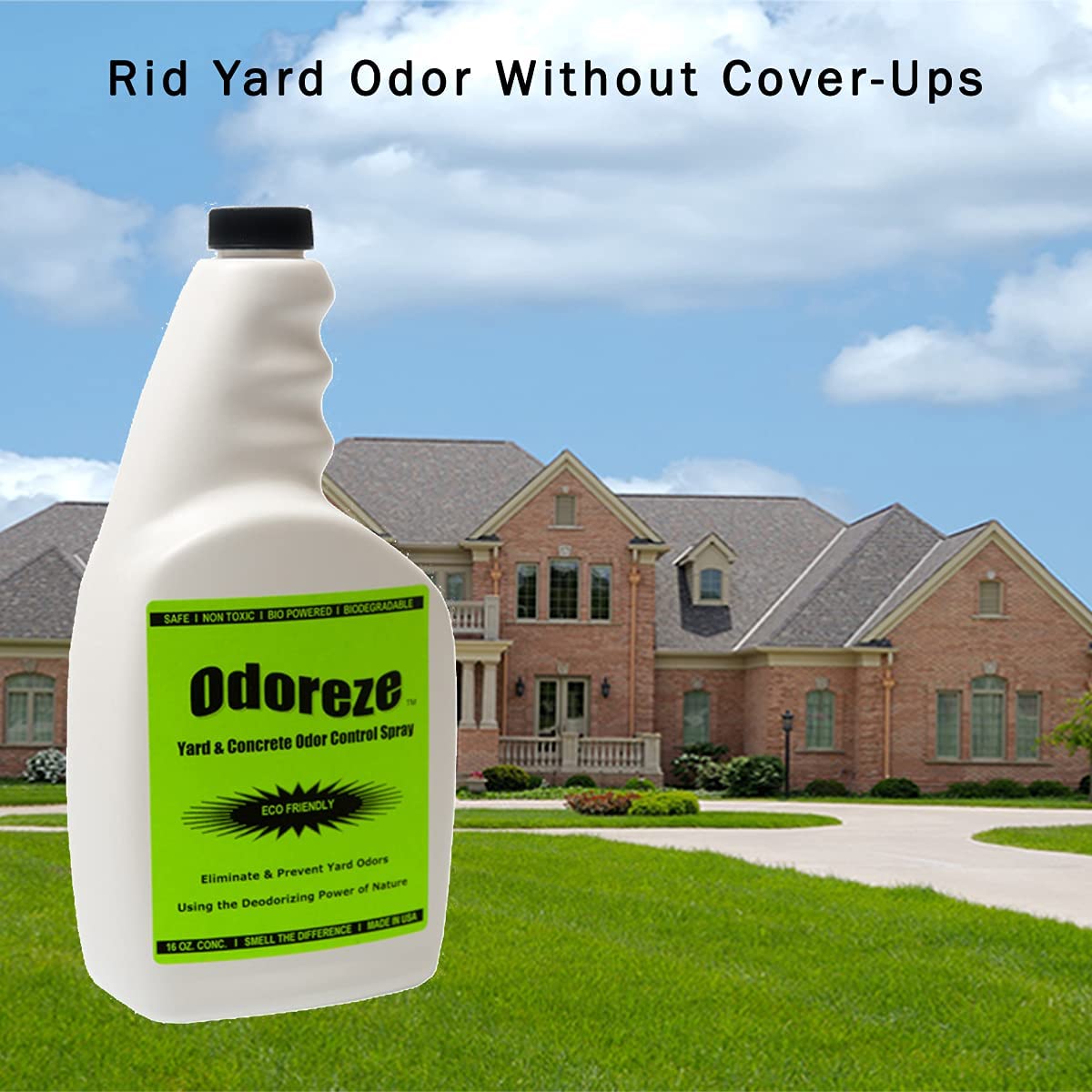 non toxic garden spray Odoreze® Natural Yard & Concrete Odor Removal Spray Concentrate