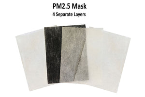 Disposable 4 Layer Activated Carbon PM 2.5 Filter Inserts for Reusable Face Masks. Provides Extra Level of Protection